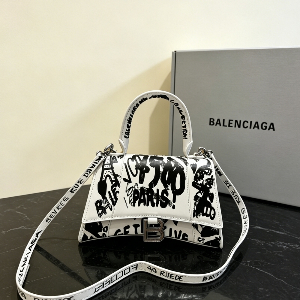 Balenciaga Hourglass XS Graffiti Handbag